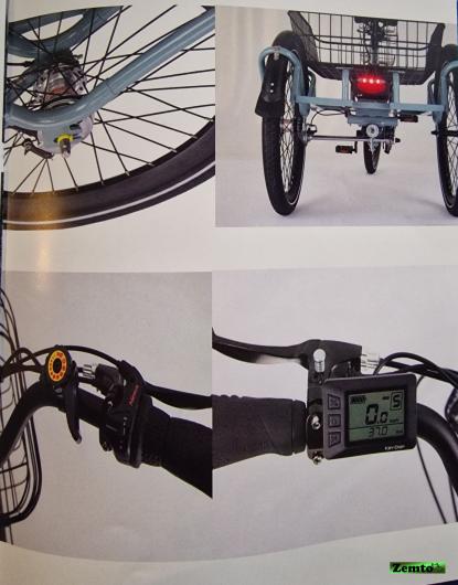 Elektro Dreirad Trike 3 Gang, Tiefeinstieg 24 Zoll blau, Fahrfertig, Ausstellungsstück